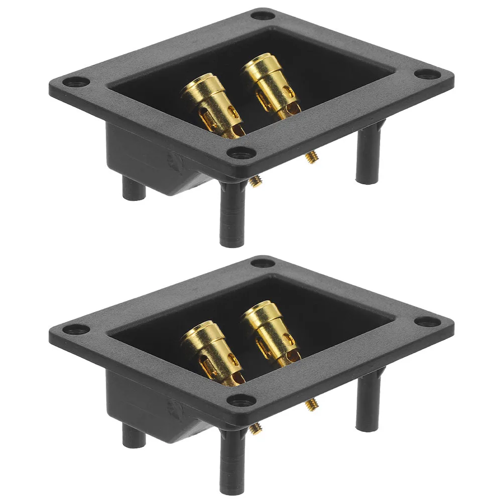 

2Pcs Speaker Box Terminal Cup Spring Loaded Wire Clamp DIY Speaker Terminal Plates Binding Post Connector for Car Home Audio