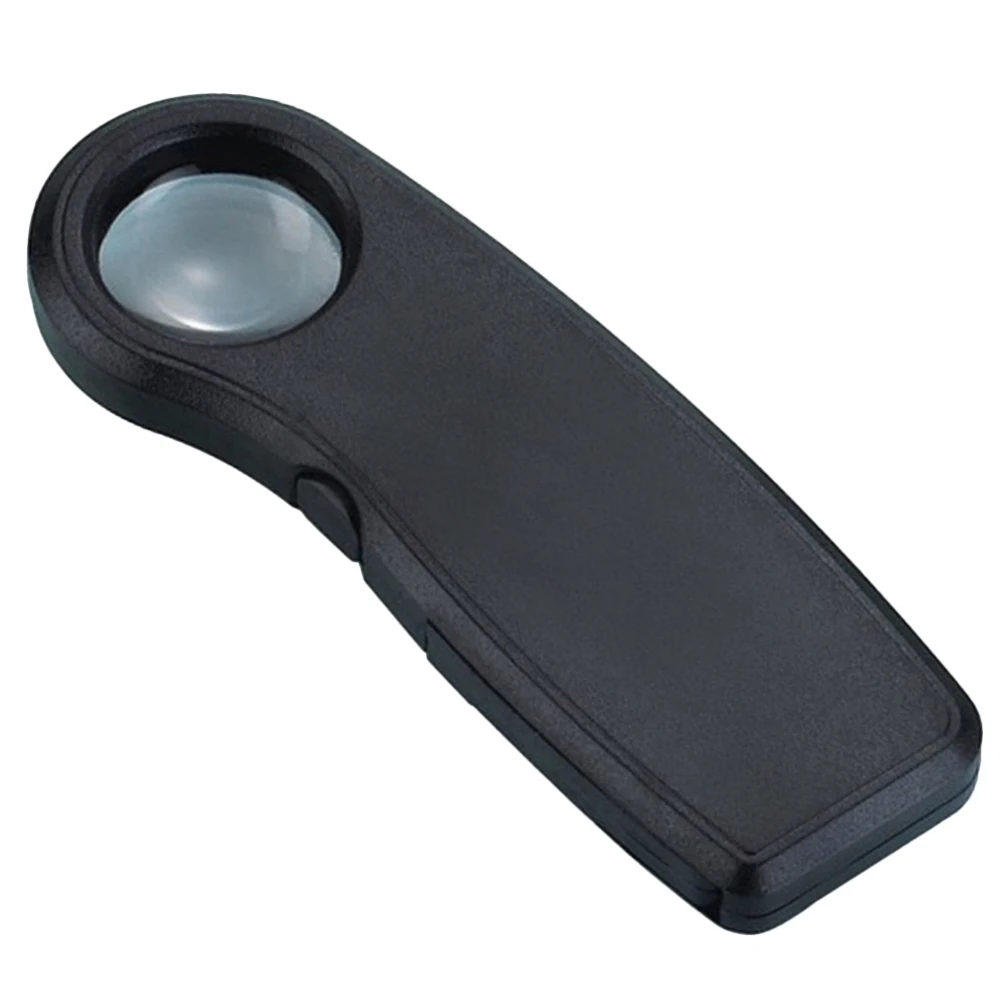 

1pc Led Light Magnifying Glass Portable Mini Loupe For Text Reading Jewelry Identification Handheld Lens Lightweight With