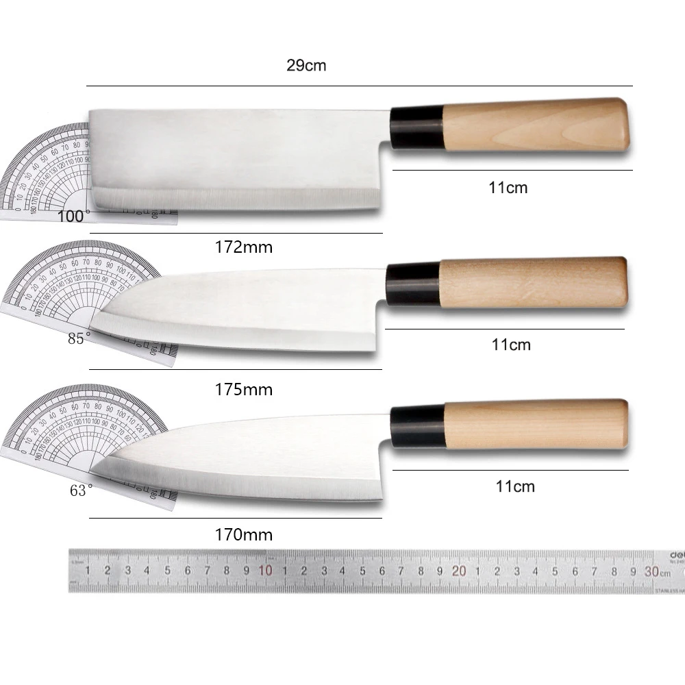 6.7-inch Japanese Chef Knife Stainless Steel Sushi Sashimi Salmon Fillet Knife 7Cr17mov Razor Sharp Blade Wood Handle Knives