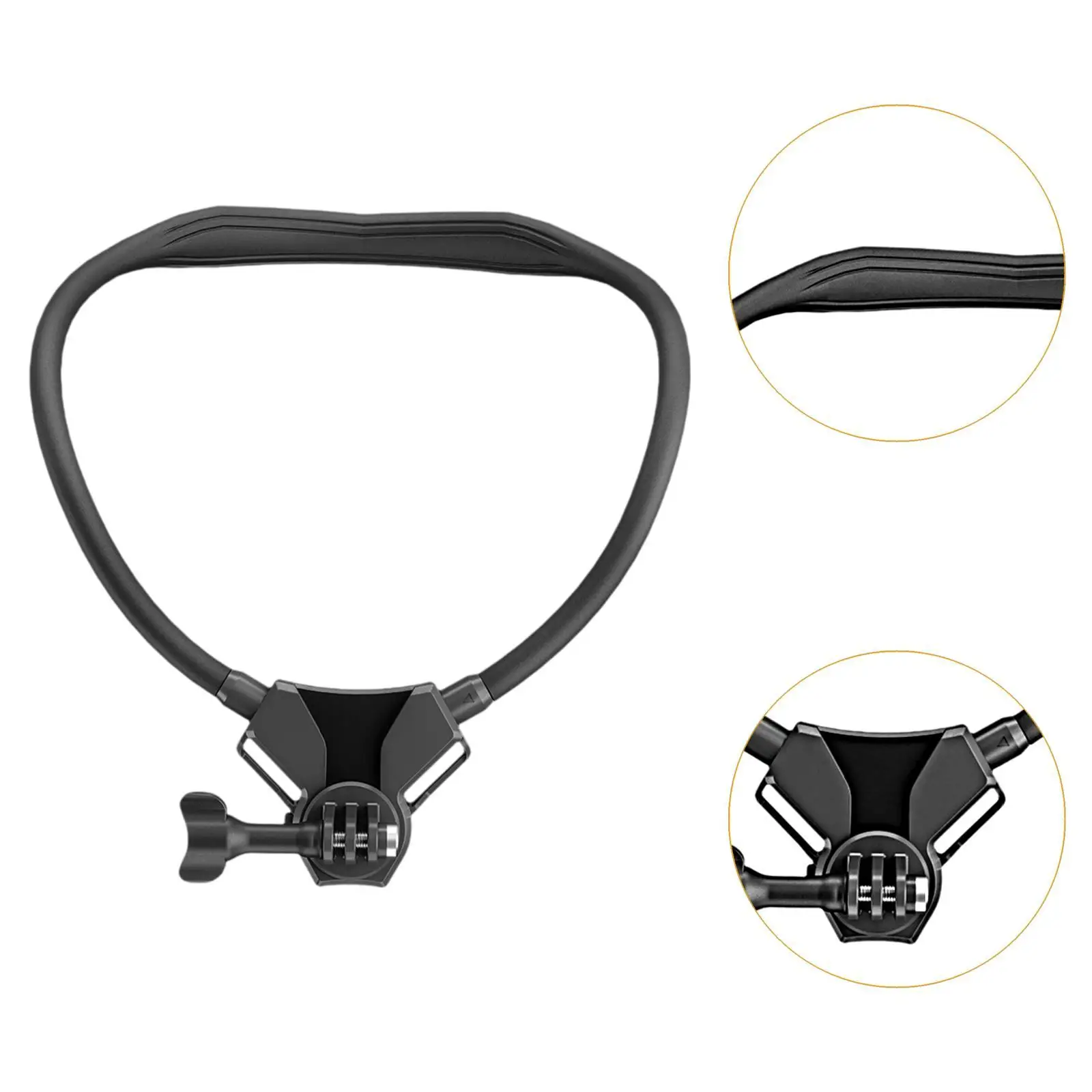 Suporte de pescoço para selfie, dobrável, vários ângulos, fácil de instalar, alça de cordão para smartphone vlog, ciclismo, gravação de vídeo, ciclismo