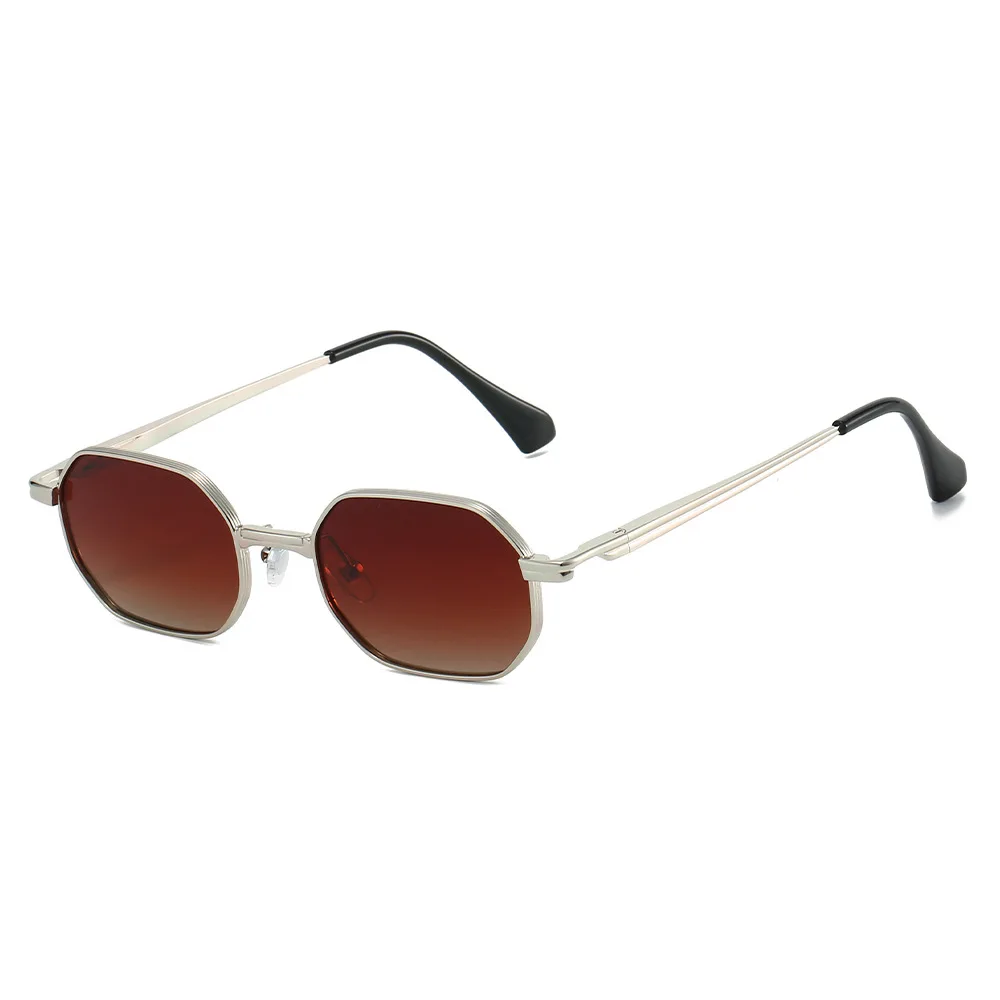 

3502 Polarized Geometric Sunglasses for Men Women, Retro Fashion Polygonal Sun Glasses, Vintage Stylish Chic Metal Shades 603425