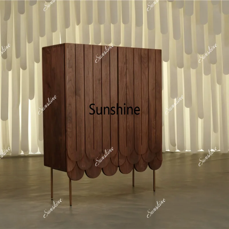 French minimalist log color creative side cabinet advanced entry modern entrance