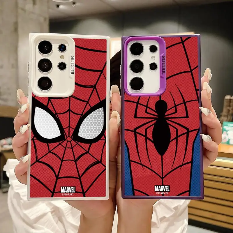 Marvel Sipider Man Logo Case for Samsung Galaxy S23 S24 Ultra S22 S21 S20 FE S22 Plus Note 20 Ultra 5G S23FE Soft Cover Shell