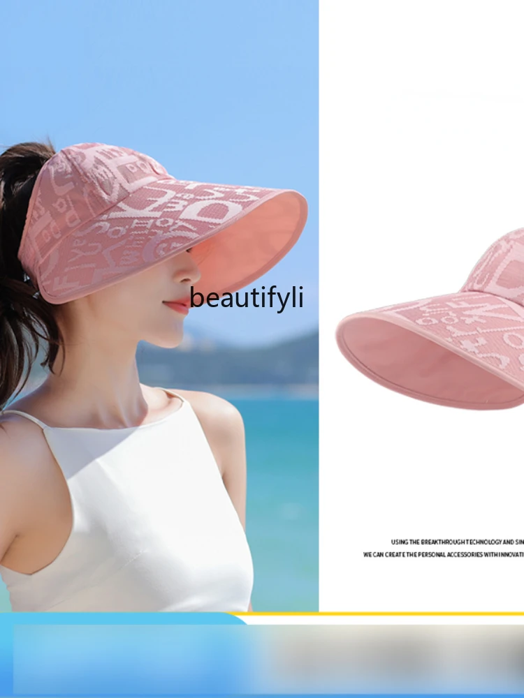 yj Air Top Sun Protection Hat Face Cover Ultraviolet-Proof Big Brim Summer Sun-Proof Cycling Sun Hat