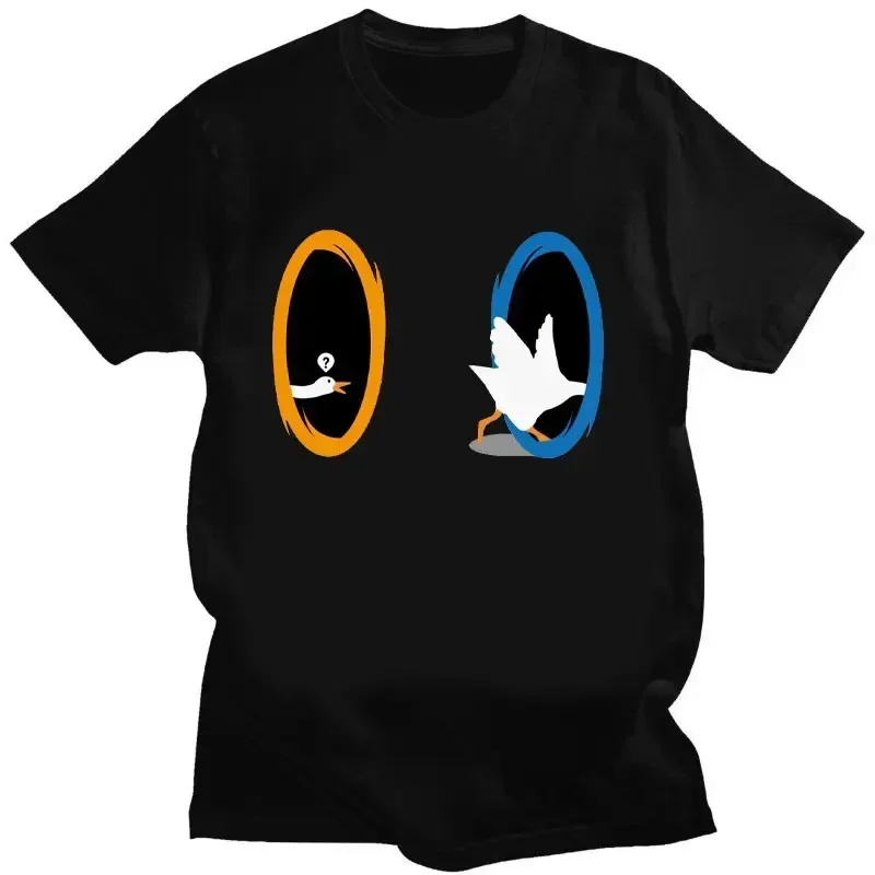 2024 Peace Never Has An Option for Men's Printed T-shirt Funny Duck Short Sleeve Casual Men's Cotton Tshirt Loose Top Streetwear