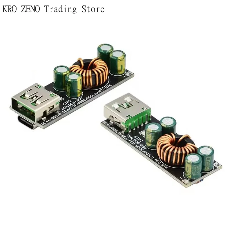 1PCS 6-35V DC input  QC4.0 QC3.0 USB Type-C Mobile Phone Quick Charge Adapter 6-35V Step Down Boost Module For Huawei SCP/FCP