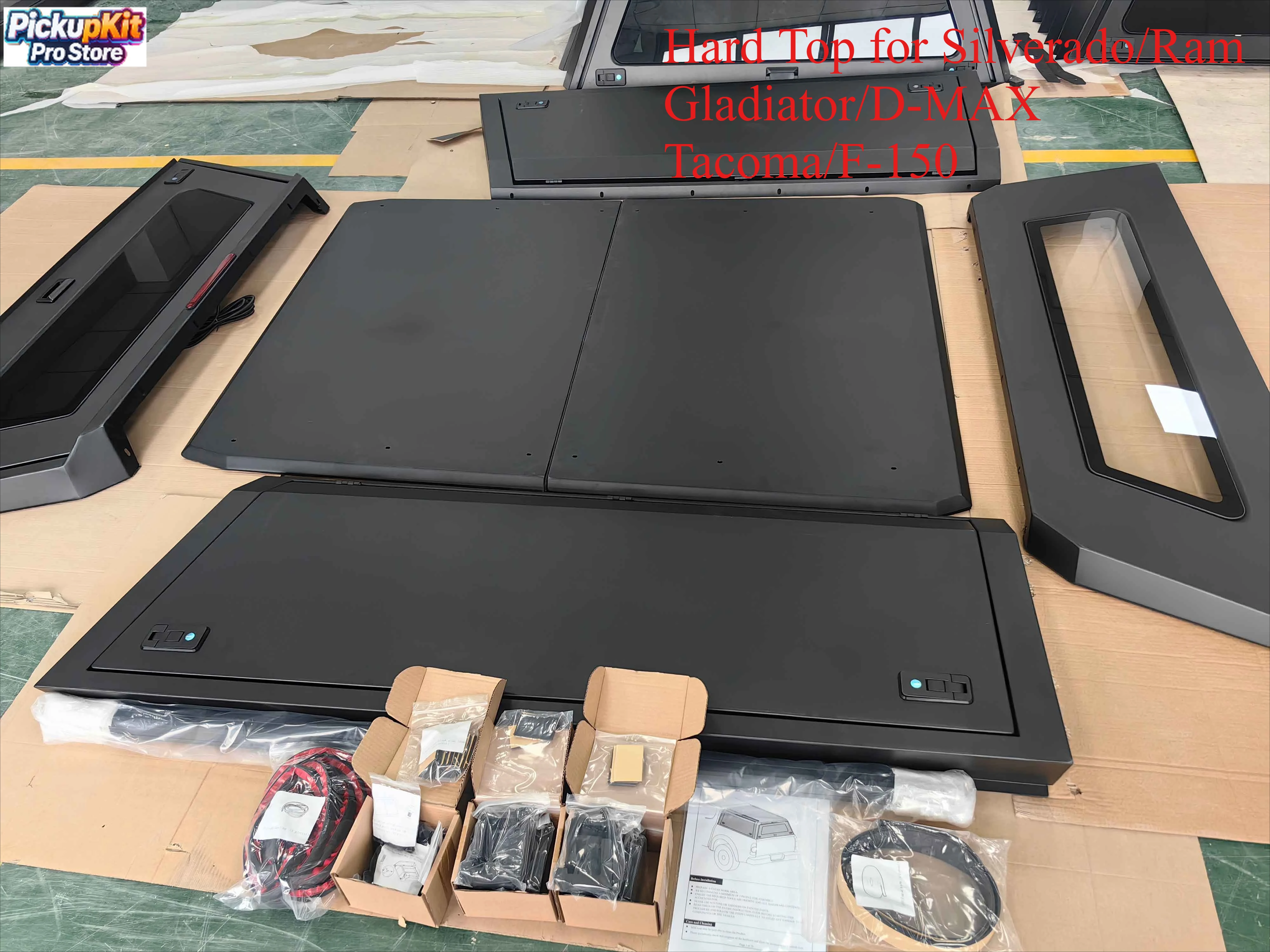 

Aluminum Canopy Lockable Waterproof for Silverado/Ram/Gladiator/D-MAX/Tacoma/F-150 4x4 Offroad