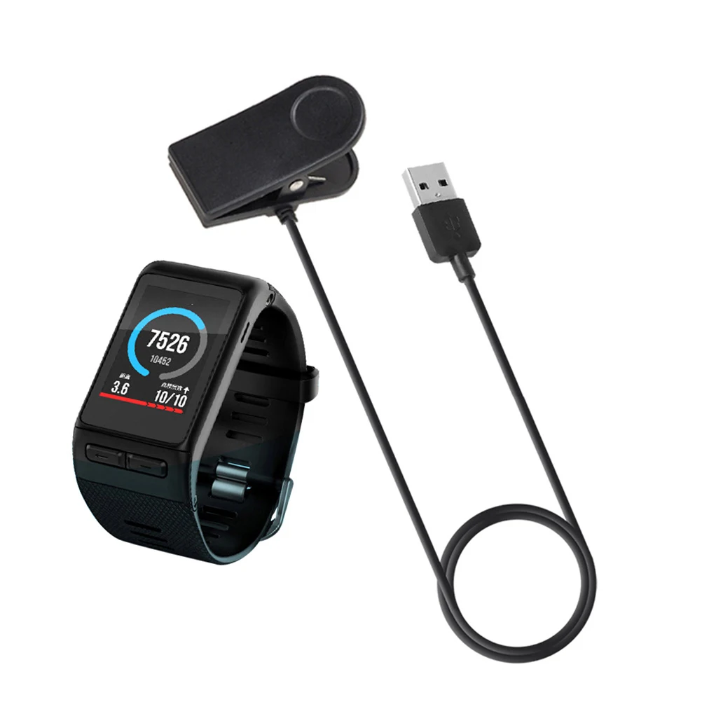 

Smart Watch Convenient for Travelers and Business Users Charging Cable Clip Black Color