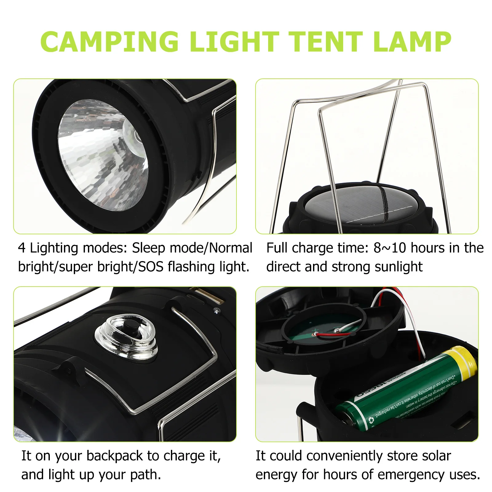 المحمولة مقاوم للماء التخييم ضوء خيمة تعمل بالطاقة الشمسية مصباح في الهواء الطلق الطوارئ المشي لمسافات طويلة تسلق المغناطيس الرياضة خيمة خفيفة مصباح