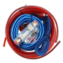 1500W Car Audio Wire 8GA Car Subwoofer Cable 60 AMP Fuse Holder RCA Power Cable 18GA for Car Modification for Auto Vehicle Parts