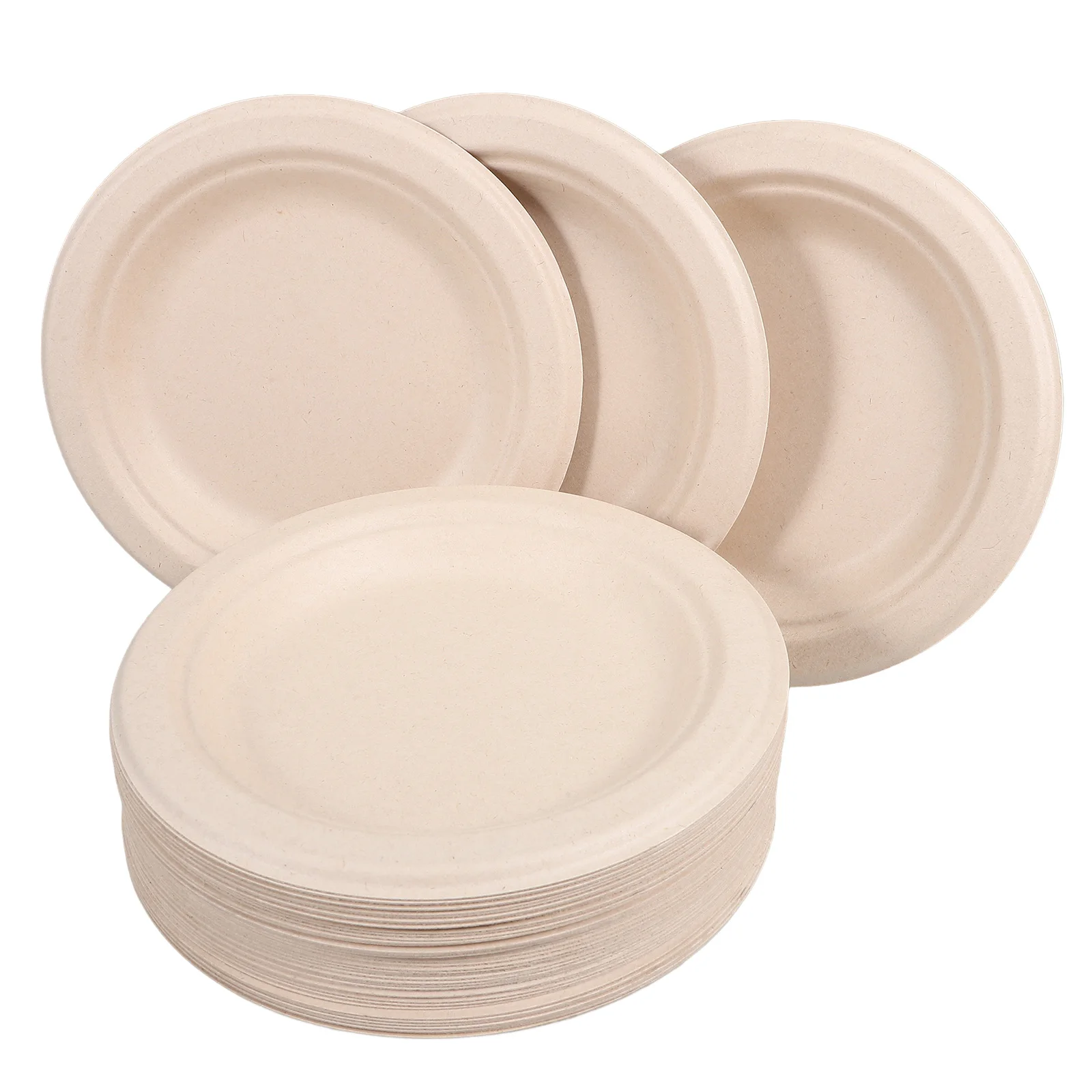 

50pcs Oval Paper Tray Disposable Dinner Party Tableware Fruit Dessert Plates Cake Plates Safe Material Kitchen Bar Supplies