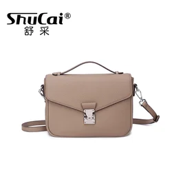 Genuine Leather Luxury Women’s Bags Fashion Vintage Bag Shoulder Retro Crossbody Small Square Youth Handbag Woman