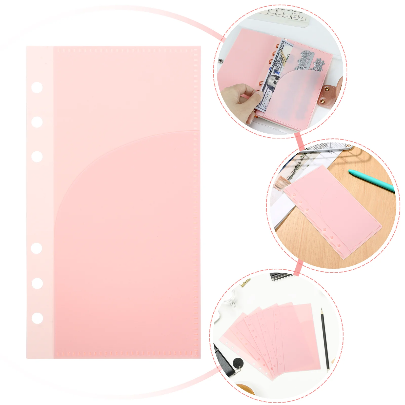 5 Pcs Budget Bag Small Insert Accessories Binder Inserts Daily Use Loose Leaf Pocket Pp Book