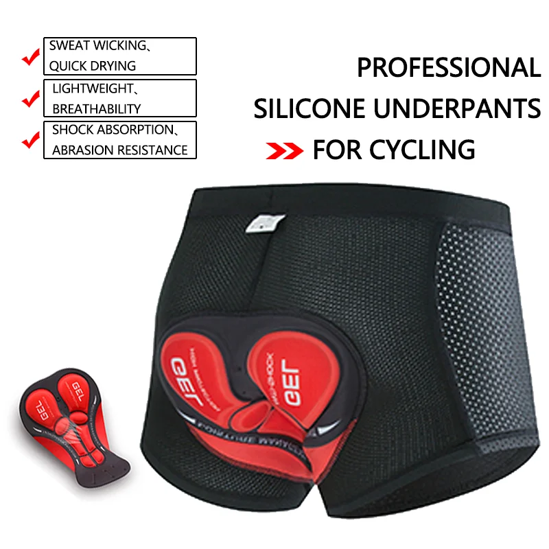 Bicycle Cycling Briefs 2023 Men's Mountain Bike Shorts Silicone Padded Thickened Pantalones Cortos Roupa De Ciclismo Masculino