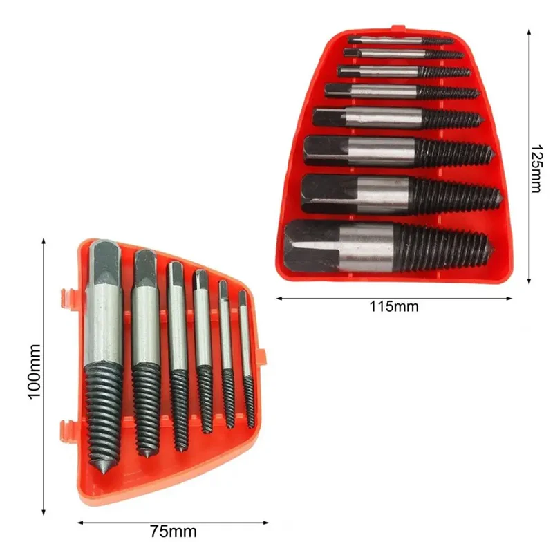 Imagem -03 - Parafuso Danificado Extrator Broca Guia Grupo Kit Extrator de Parafuso Despojado Velocidade do Parafuso Quebrado Fácil Ferramenta de Broca Pcs Pcs