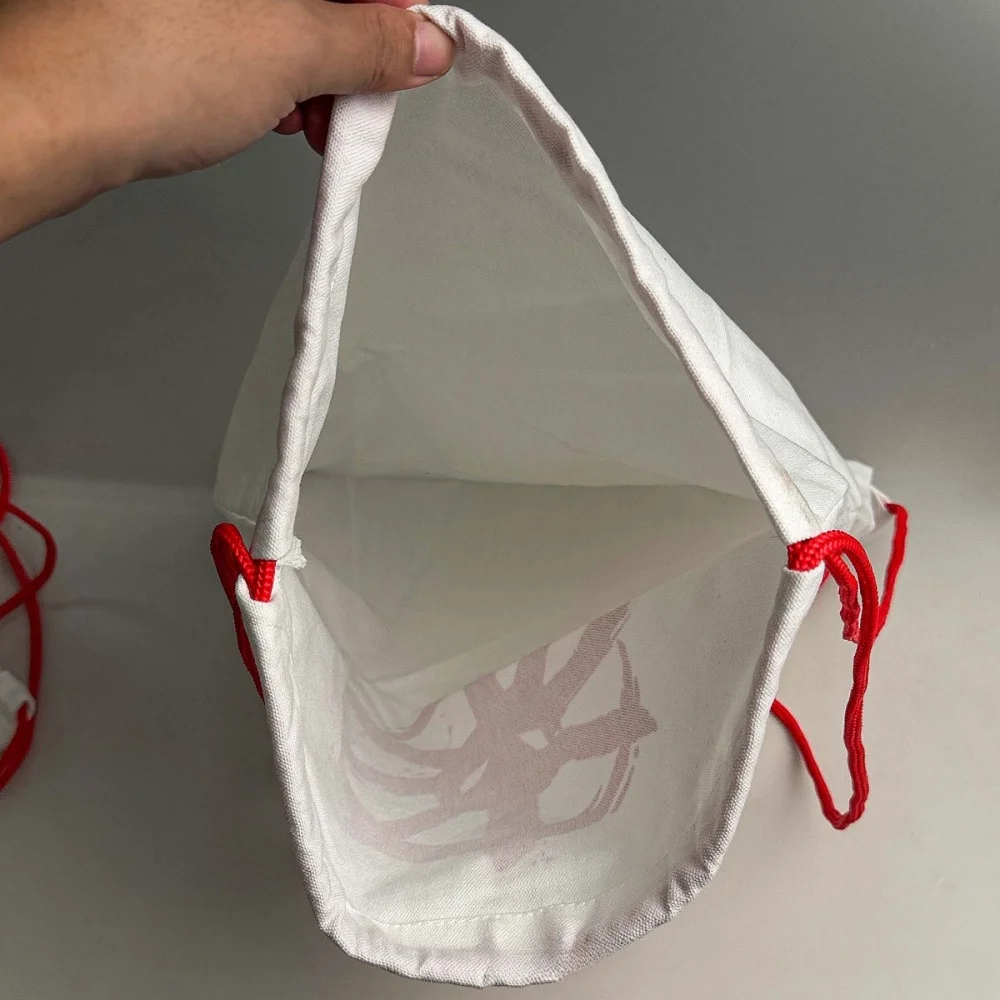 Game Delta Force Backpack Cosplay White Red Drawstring Canvas Bag Unisex Shoulder Bags Adjustable Handbag Party Props