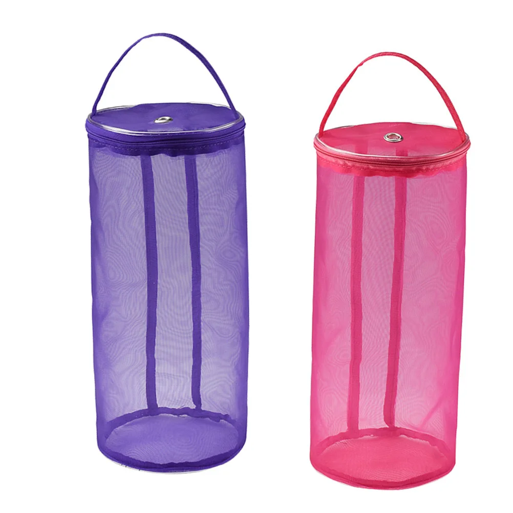 

Knitting Storage Bag Rose Red Mesh Tote Organizer For Yarn Crochet Hooks Wool Diy Sewing Supplies Holder Scent Free