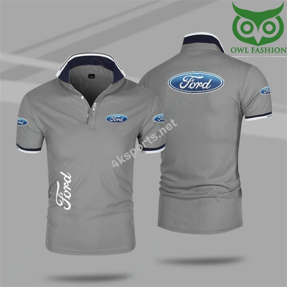 Ford Harajuku Golf Wear Camisas Polo para Homens, Blusas Casuais, Roupas Unissex, Secagem Rápida, Top de Manga Curta, Camiseta Anime