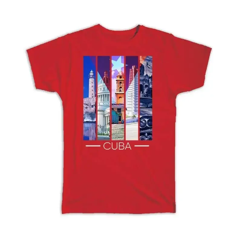 Cuba La Habana Photo Collage Cuban Capital Caribbean City Wall T shirt