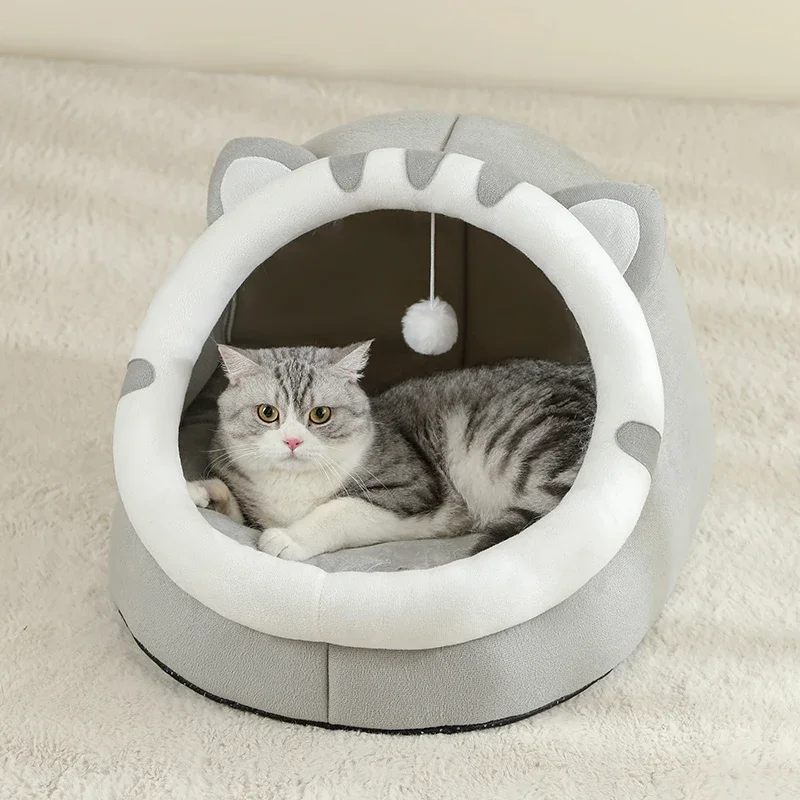 Super Cat Bed Warm Pet House Kitten Cave Cushion Cat House Warm Sleeping Dog Basket Tent Small Dog