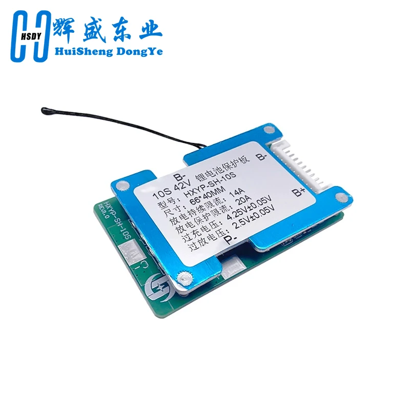 10S 42V 15A BMS Polymer Cell 18650 Lithium Battery Protection Board With Balance Built-in Temperature Control