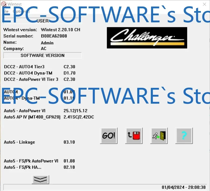 

EPC-SOFTWARE AGCO WinTest 2.20.10 для Challenger
