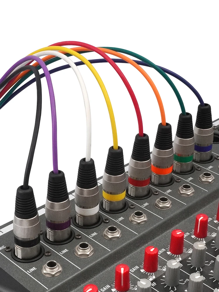 8-Ein-8-Ausgangs-XLR-Schlangenkabel, 3-polig, symmetrisches Audiokabel, vernickelt, für Mischpult, Bühnenbox, Live-Sound, Studio, 1M/2M – Detail 11