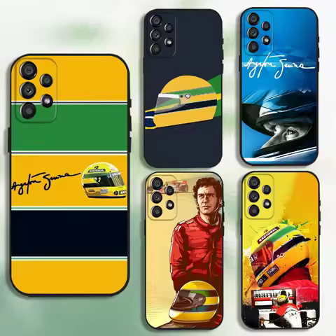 F1 Driver A- Ayrton S-Senna Phone Case For Samsung Galaxy A20,A21s,A22,A31,A32,A52,A53,A72,73,A80 Soft Black Cover