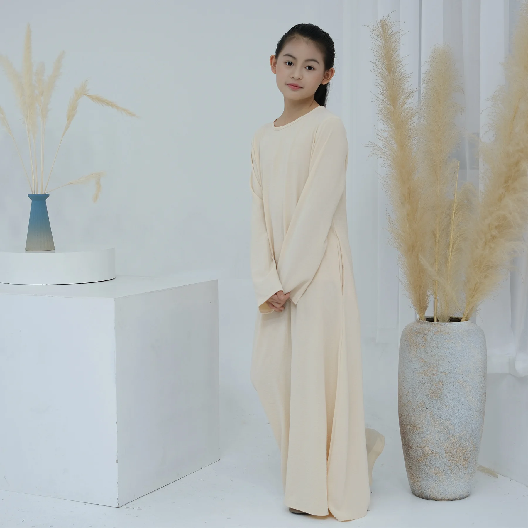 

Dubai Keffiyeh Kids Abaya Girls Modest Dress Eid Ramadan Muslim Dresses Abayas for Children Islam Kaftan Turkey Costumes Arab