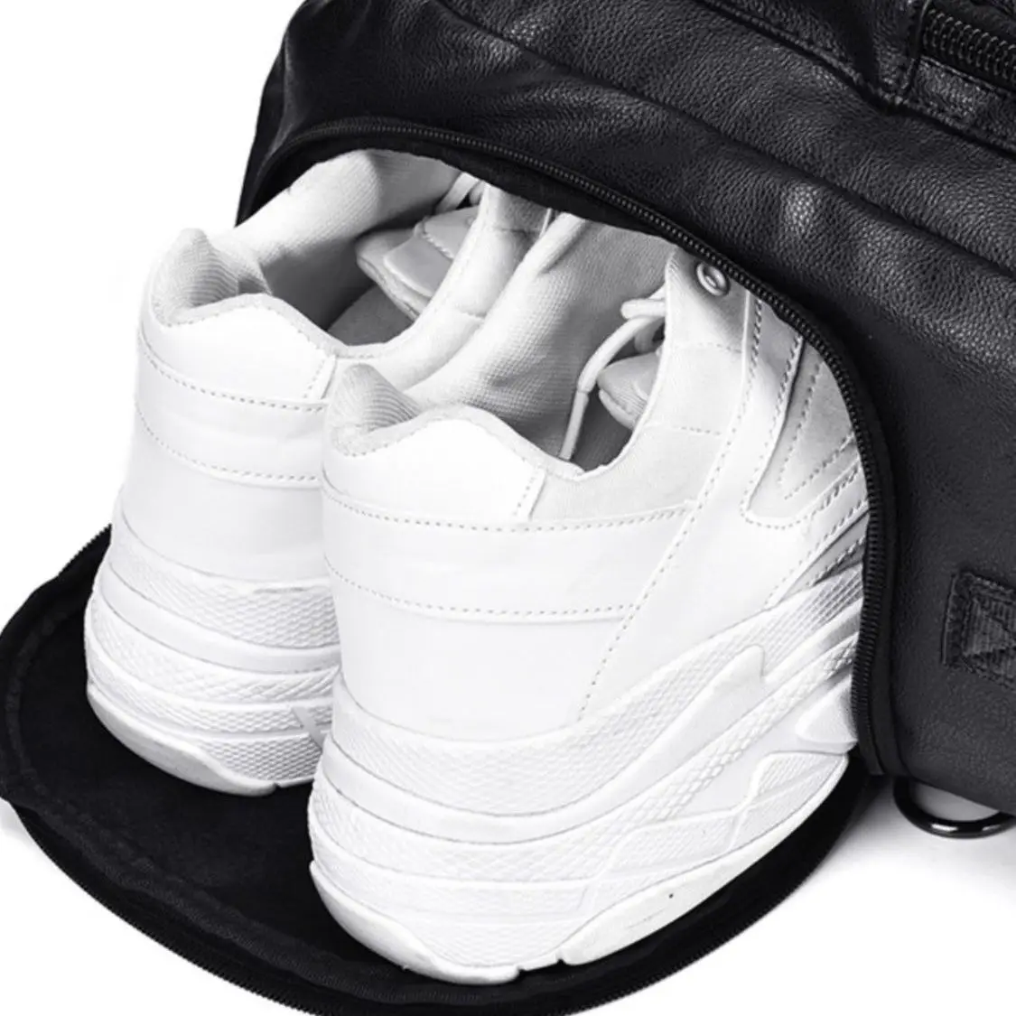 حقيبة سفر من جلد البقر للرجال ذات سعة كبيرة وحقيبة ظهر للسفر وحقيبة كتف للعمل