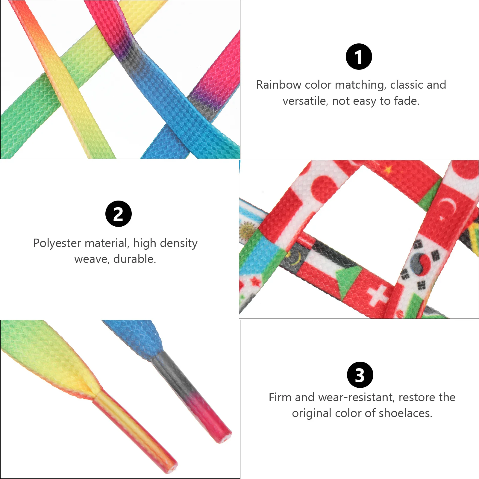 

4 шт., шнурки для роликовых коньков, плоские полиэстеровые завязки для обуви, кроссовки с красочным принтом, сменные шнурки, эластичные аксессуары
