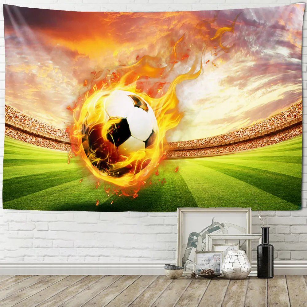 

Stadium Football Wall Hanging Tapestry Sports Art Deco Blanket Curtains Hanging at Home Bedroom Living Room Decor