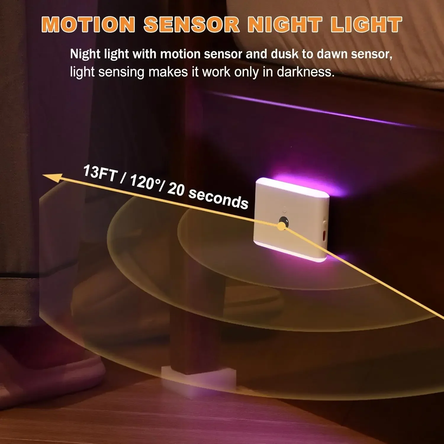 Xiaomi Night Light With Motion Sensor 400mAh Battery USB Rechargeable Wireless LED Wall Lamp For Room Cabinet Stair Toilet Lamps