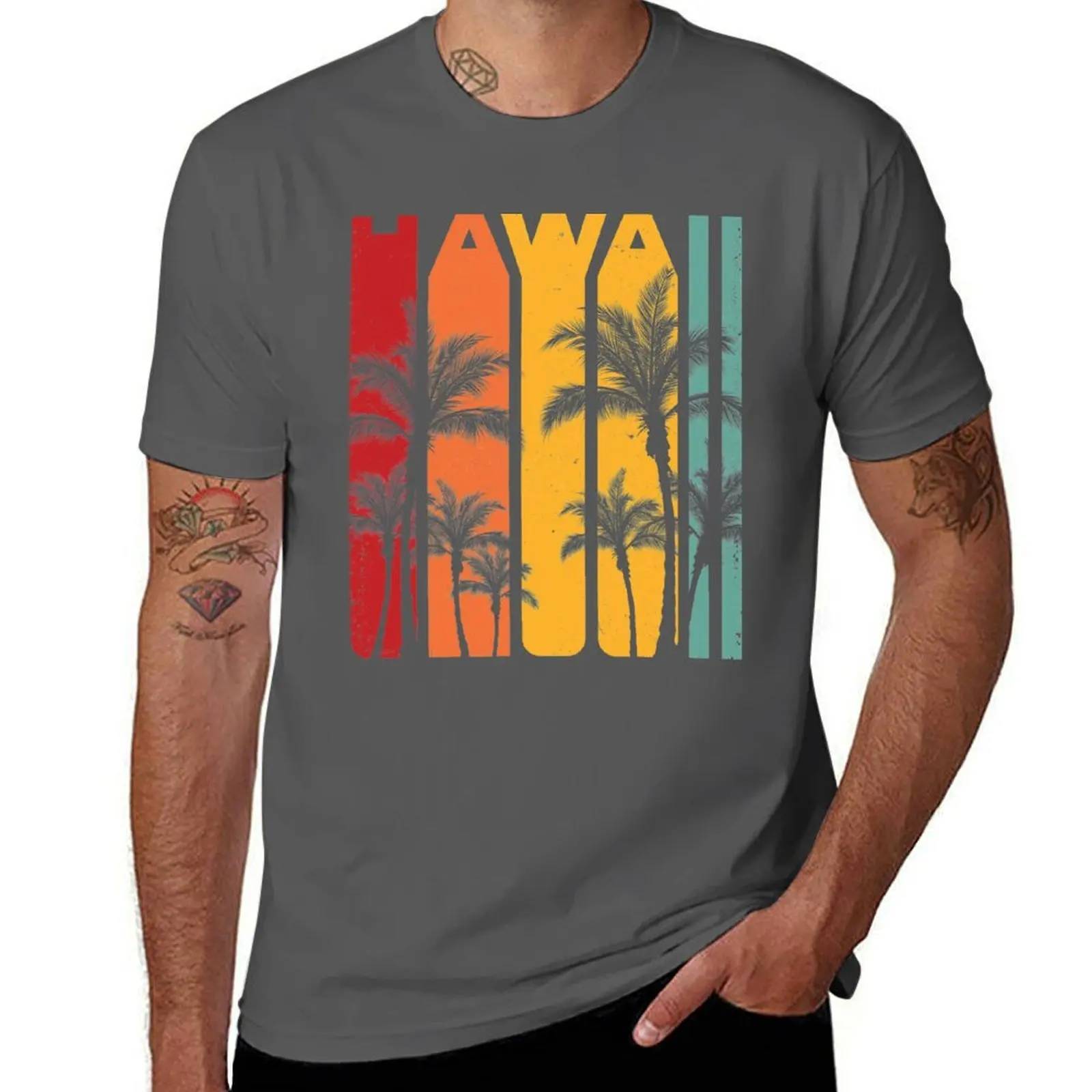 

Vintage Hawaiian T-Shirt Casual Fashion Short Sleeve Cotton T-Shirt