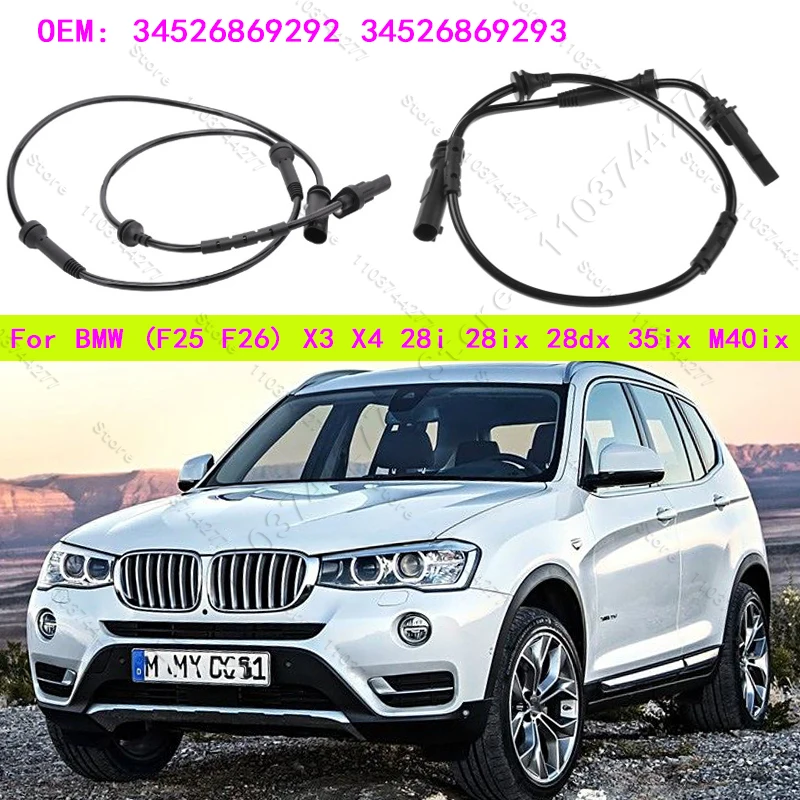

Для 2011-2018 BMW X3 X4 28i 28ix 28dx 35ix M40ix (F25 F26) Датчик скорости колеса ABS 34526869292 34526869293