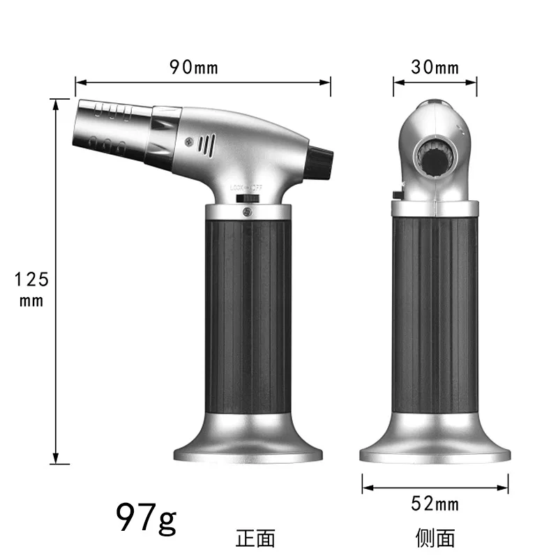 Küche Winddicht Gas Feuerzeug BBQ Spritzpistole Taschenlampe Turbo Butan Zigarre Zigarette Leichter Metall Jet Camping Überleben Werkzeug Outdoor