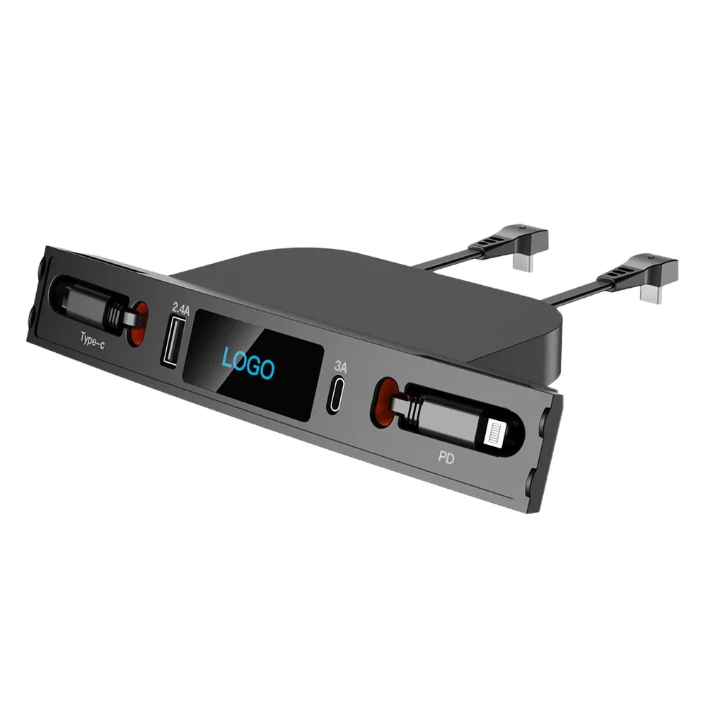 

80cm Docking Station Expansion Dock Center Armrest Box Plug Play USB Splitter Automatic Lighting Four Ports for Tesla Model 3/Y