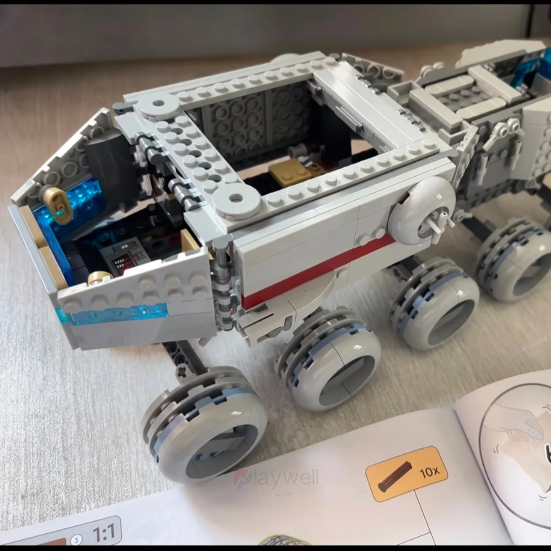 2025 Republic Scene Turbo Tank Building Blocks Set 813PCS Creative Assembly  Adults Kids Birthday Christmas Holiday Gifts a a