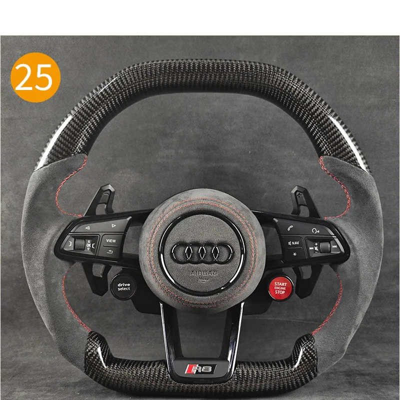 Fit for Audi A4 S4 A5 S5 B9 2017 2018 2019 replacement carbon fiber or leather Alcantara steering wheel Modification and upgrade