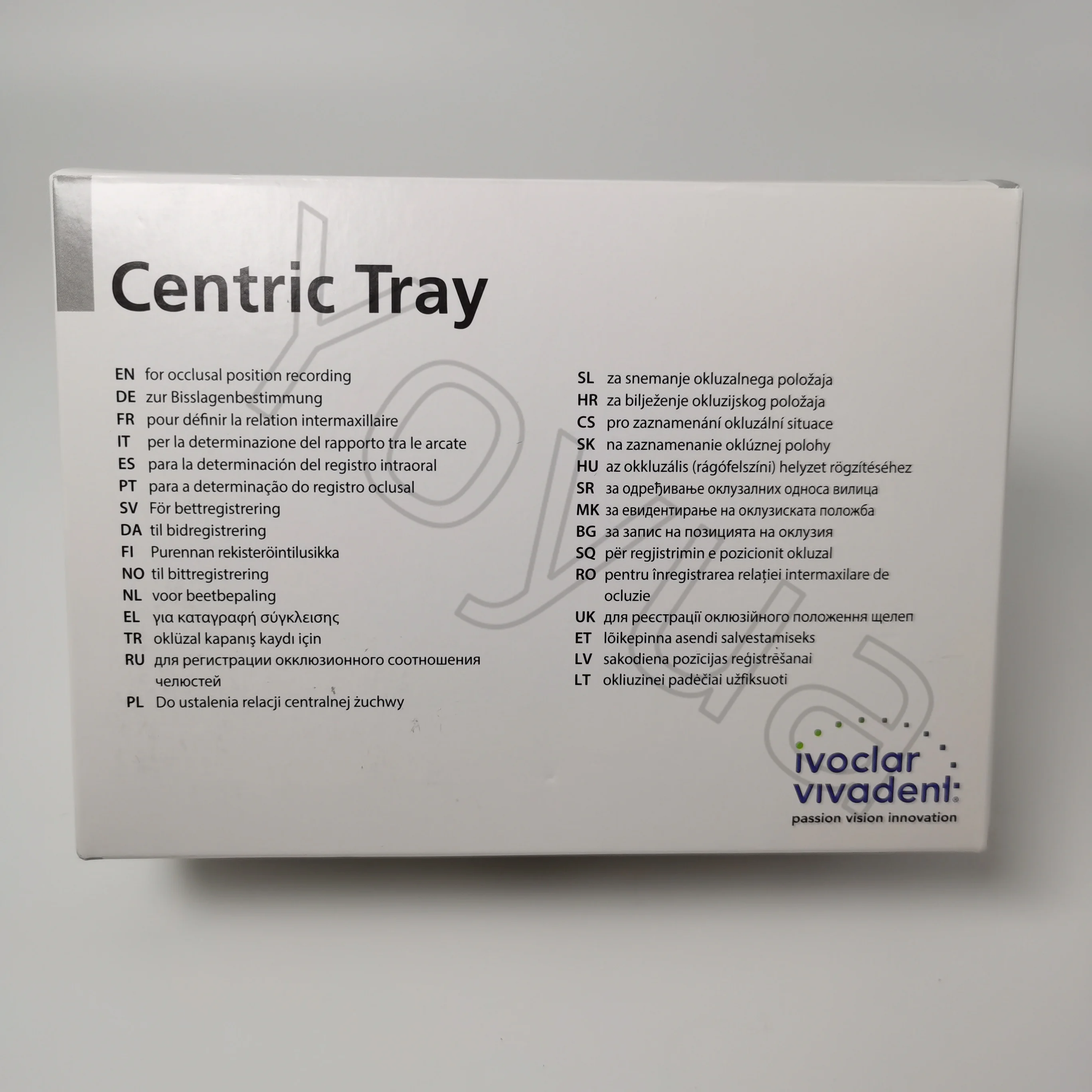 Ivoclar Vivadent Centric Tray for Individual Bite Registration Occlusal Position Recording Universal 559166BN Dentistry Products