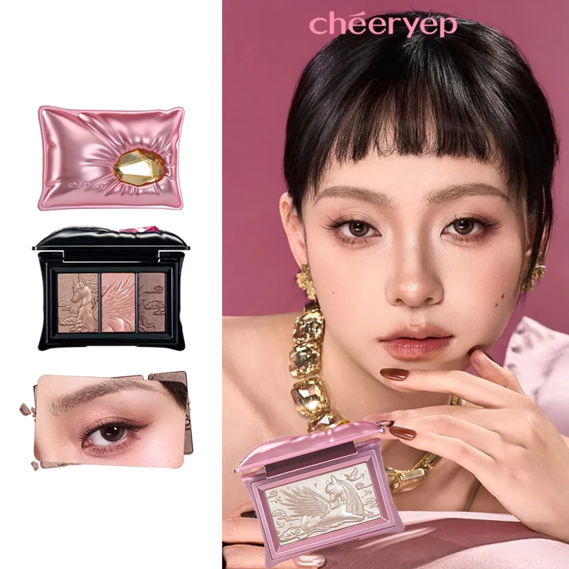 

Палетка теней для век Qianyan Cheeryep 3 цвета: матовые и шиммерные оттенки для ежедневного макияжа и выделения глаз.