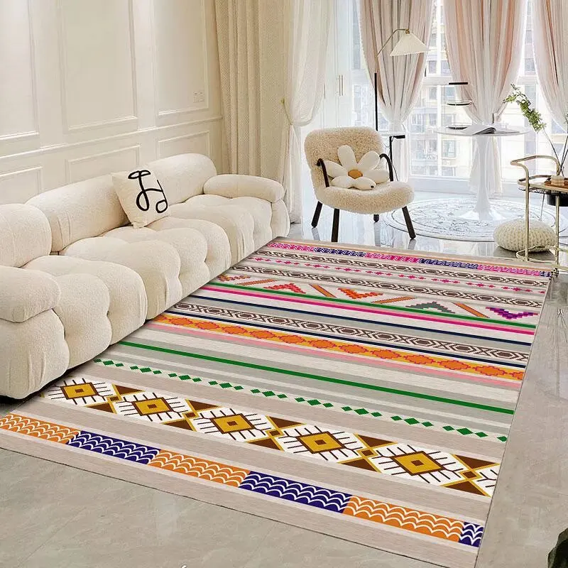 

Retro Morocco carpets for living room Ethnic Style Bedroom Decoration Rug Sofa Table Beside Large Area Rugs Anti-slip Floor Mats