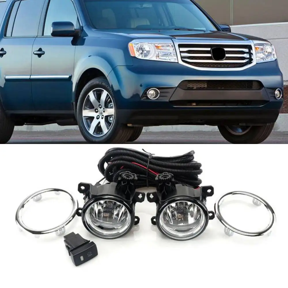 

Комплект противотуманных фар July King для Honda Pilot 2012-2014, галогенная лампа 4300K + накладка + проводка + выключатель