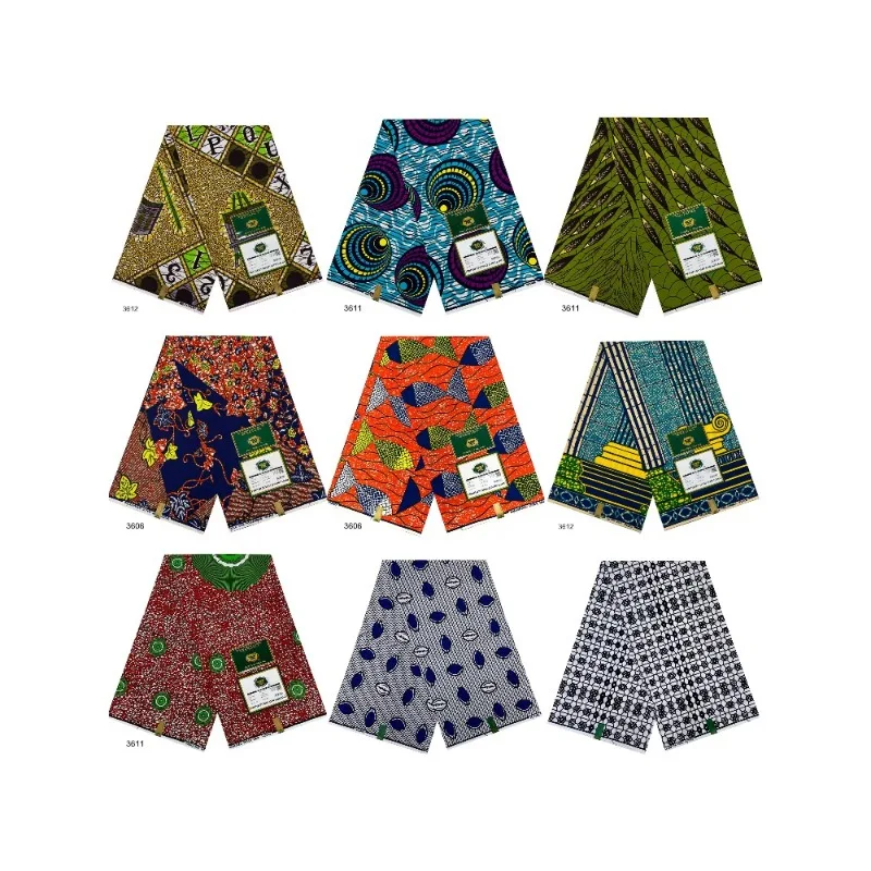 

New African Wax Print Fabric Grand 100Cotton Material for Sew 6yar