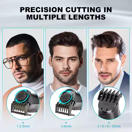 Kensen S30 4 in 1 Cordless Hair Clipper LED Display Men Beard/Nose Trimmer Rechargeable Barber Grooming Kit Hair Cutting Machine - Image 5