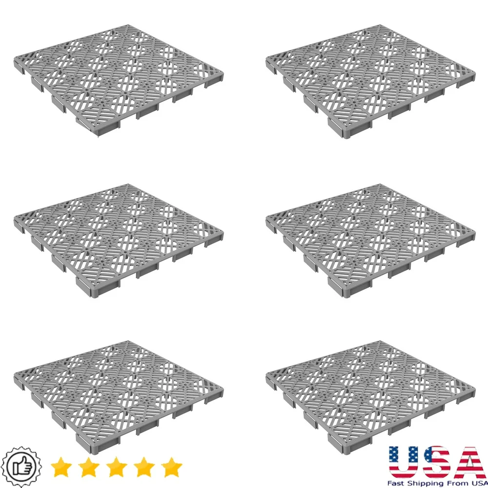 

Interlocking Patio Deck Tiles Set of 30 Durable Weather Resistant Polypropylene Diamond Pattern Easy Snap Assembly Outdoor
