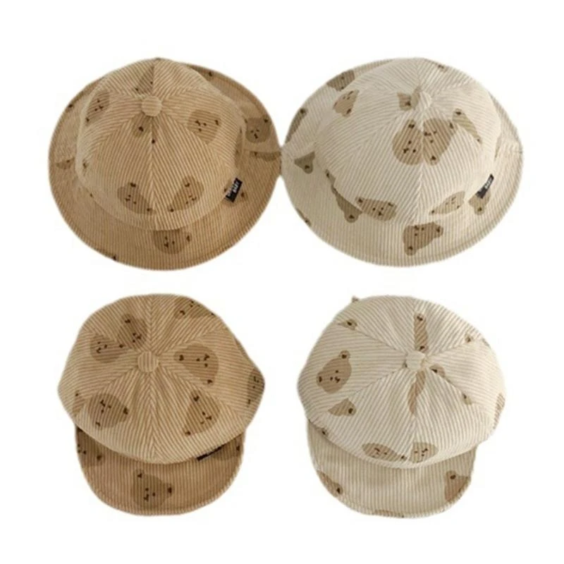 

J15U милая детская шапка с медвежьими ушками, бейсболка для малышей, рыбацкая шапка, подарок для мальчиков и девочек