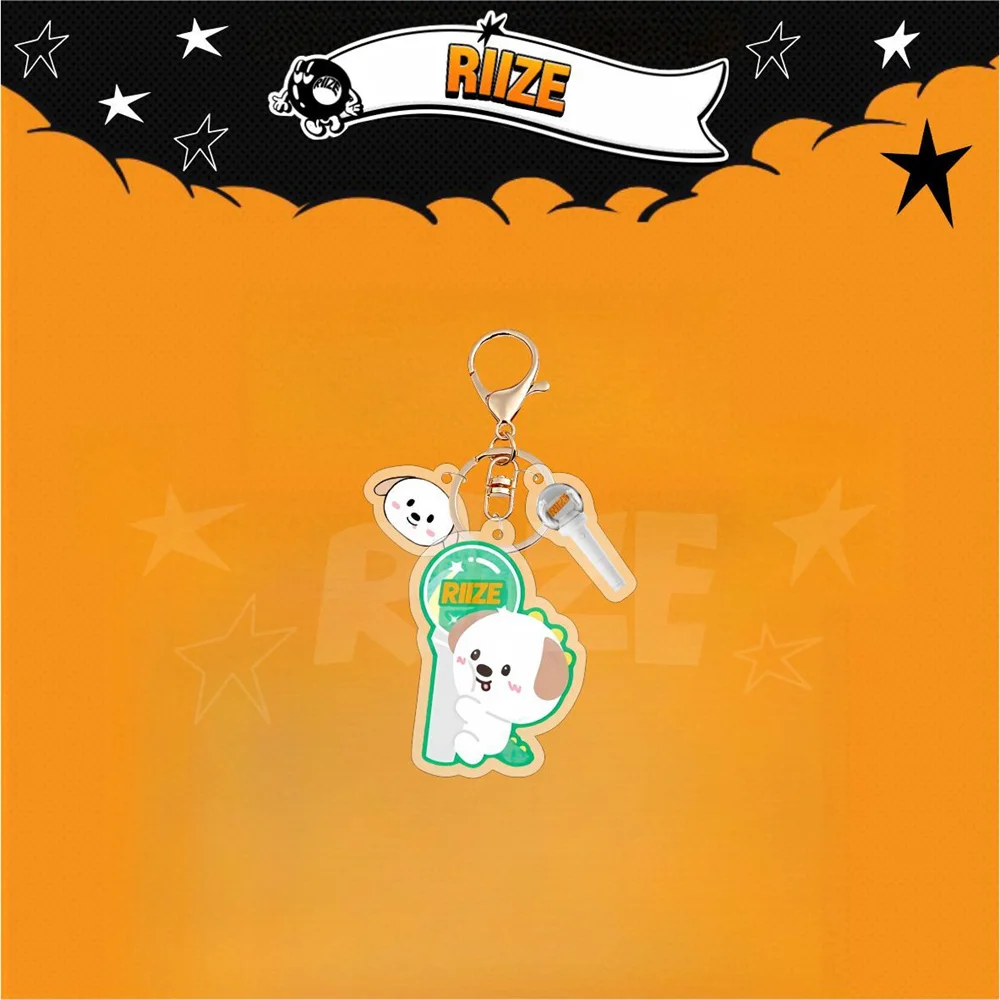 Kpop 3Pcs/set RIIZE Cartoon Keychain Lovely Backpack Pandent Cute Keyring SHOTARO EUNSEOK SUNGCHAN WONBIN ANTON Fans Accessories