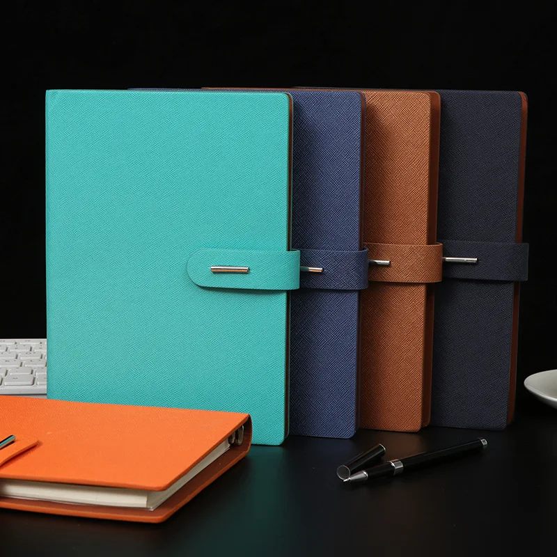 A5 Binder Notebook PU Leather Refillable Business Planner Office School Supplies Study Journal
