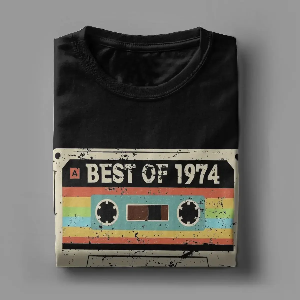 Best Of 1974 50 Year Old 50th Birthday Gift T Shirt for Men 100% Cotton T-Shirt Round Collar Tees Short Sleeve Tops Original